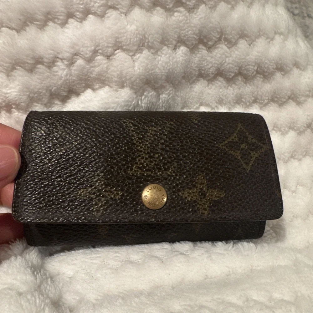 Louis Vuitton Monogram 4 Key Holder Wallet Brown Canvas France Authentic